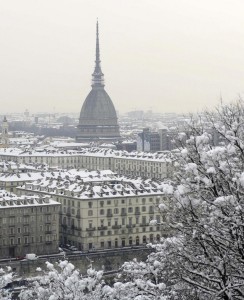 La neve ricopre Torino