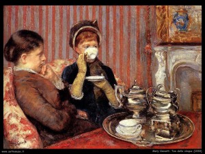 Mary Cassatt "tea delle cinque" USA 1880