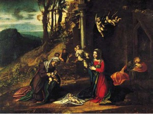 Correggio ‘Natività con i santi Elisabetta e Giovannino’ 1512