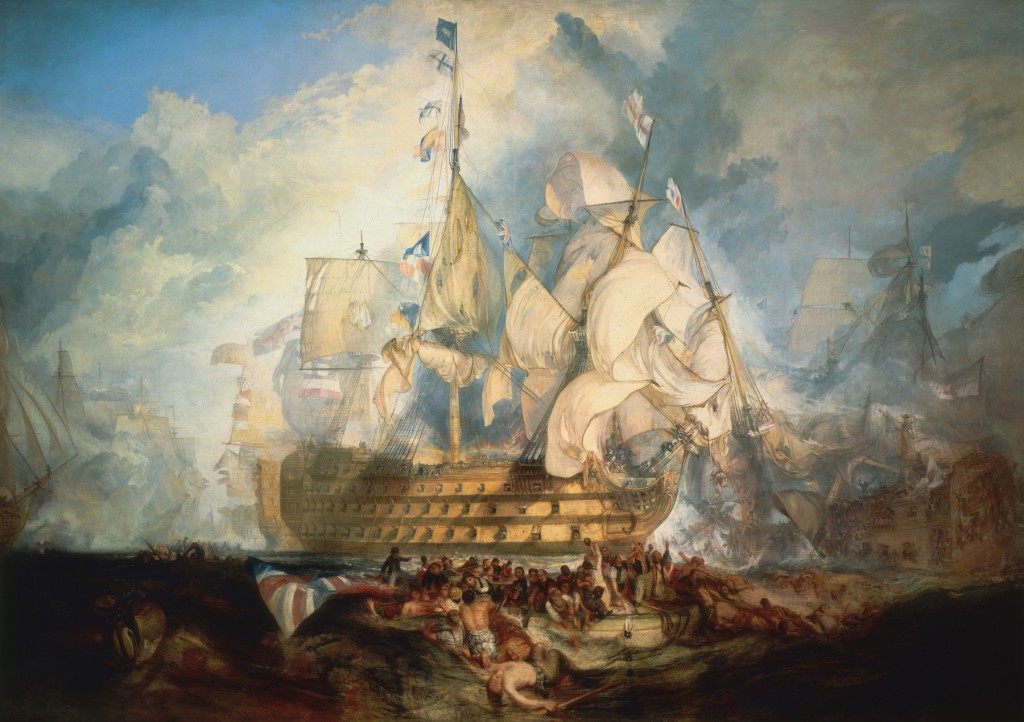 William Turner - La Battaglia di Trafalgar 1822