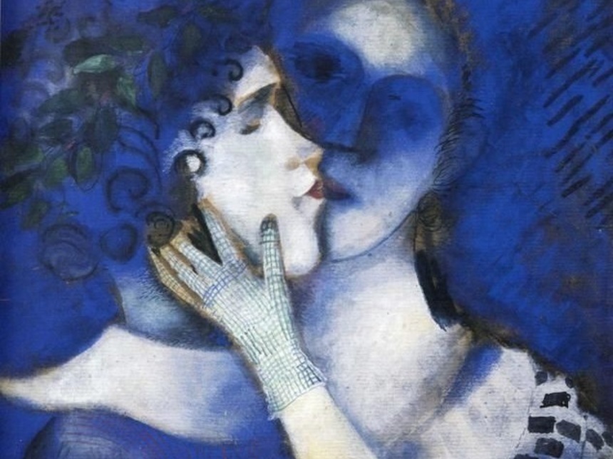 Marc Chagall, La passeggiata (1917‐1918).Olio su tela.State Russian Museum,San Pietroburgo
