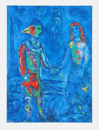 Marc Chagall: coppia in blu